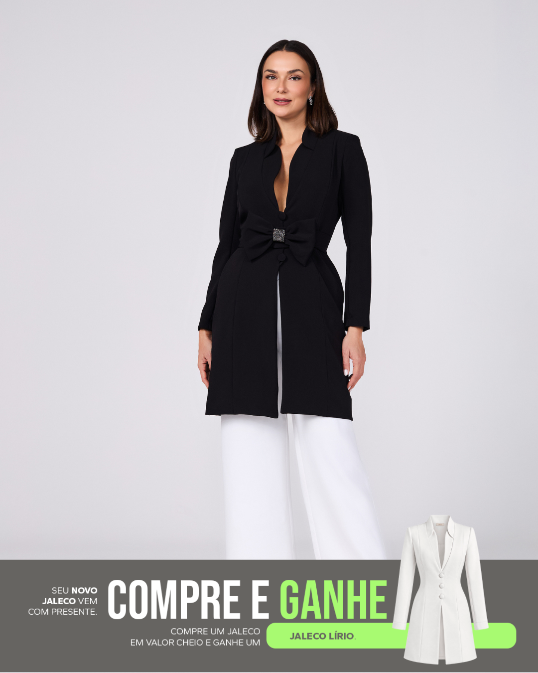 COMPRE Jaleco Rita & GANHE Jaleco Lírio Branco