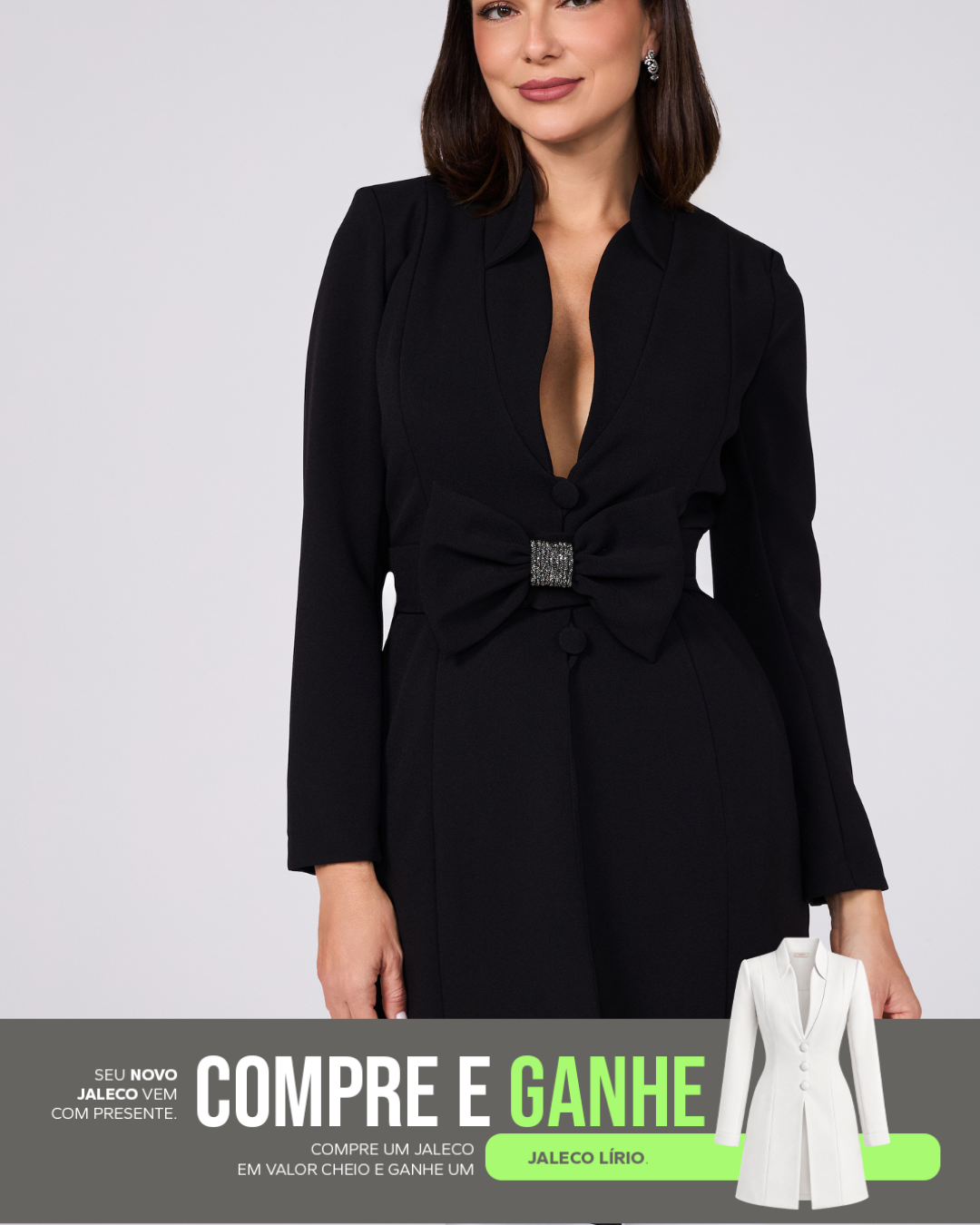 COMPRE Jaleco Rita & GANHE Jaleco Lírio Branco