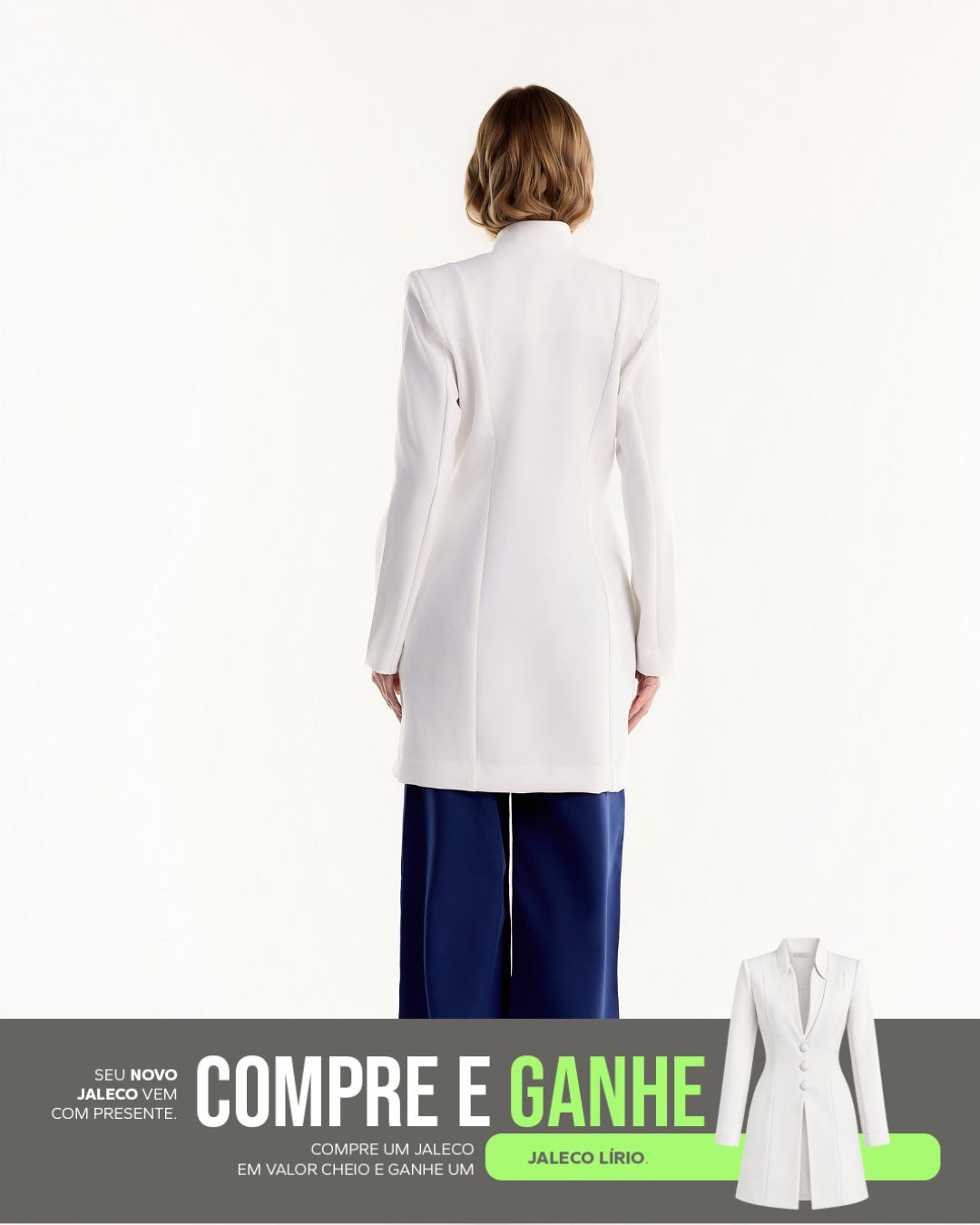 COMPRE Jaleco Samba & GANHE Jaleco Lírio Branco
