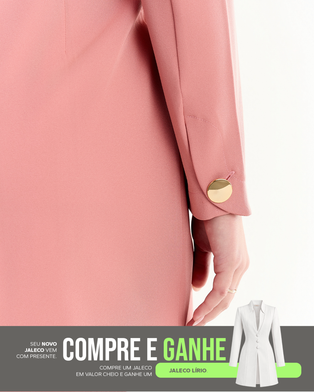 COMPRE Jaleco Ana & GANHE Jaleco Lírio Branco