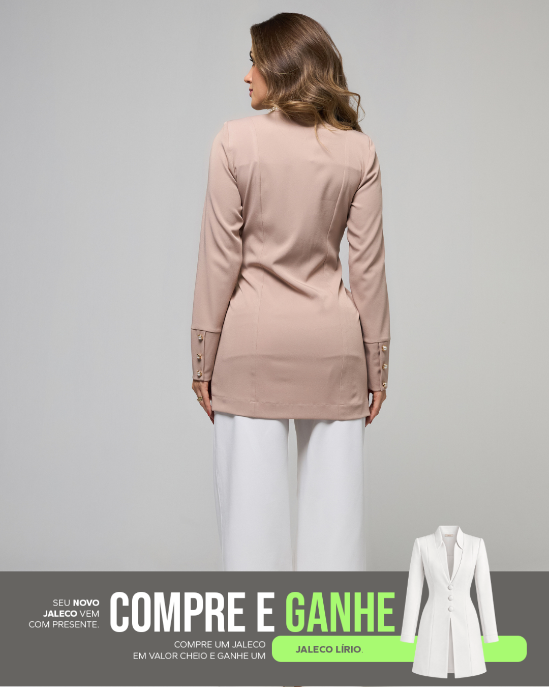 COMPRE Jaleco Deniz & Ganhe Jaleco Lírio Branco