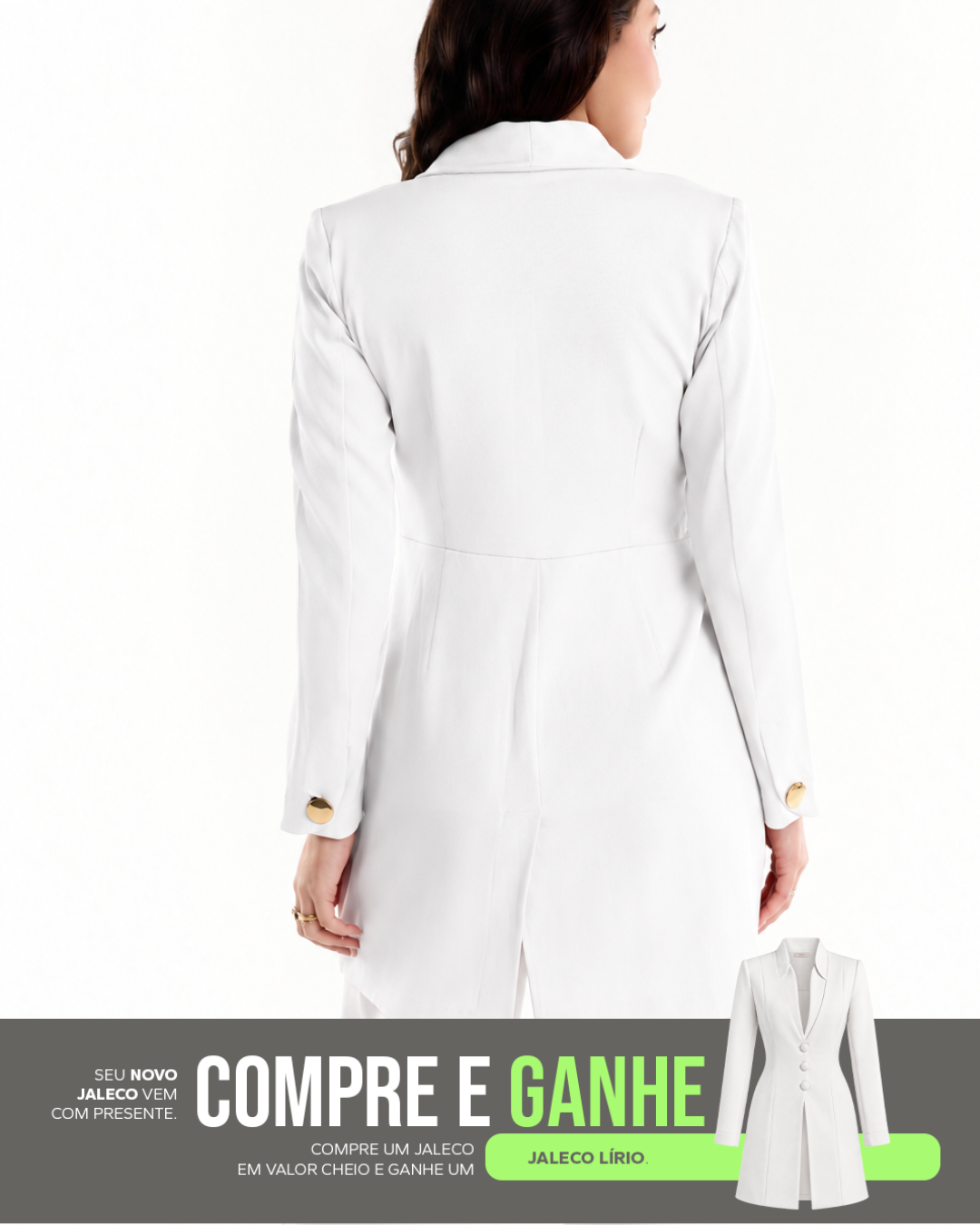 COMPRE Jaleco Ana & GANHE Jaleco Lírio Branco