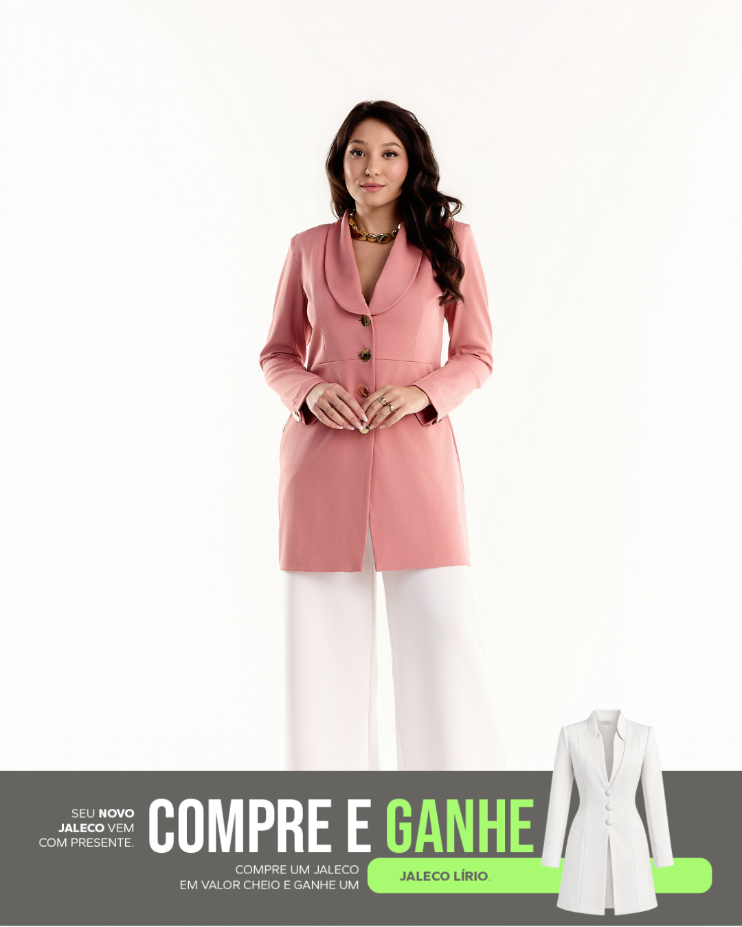 COMPRE Jaleco Ana & GANHE Jaleco Lírio Branco