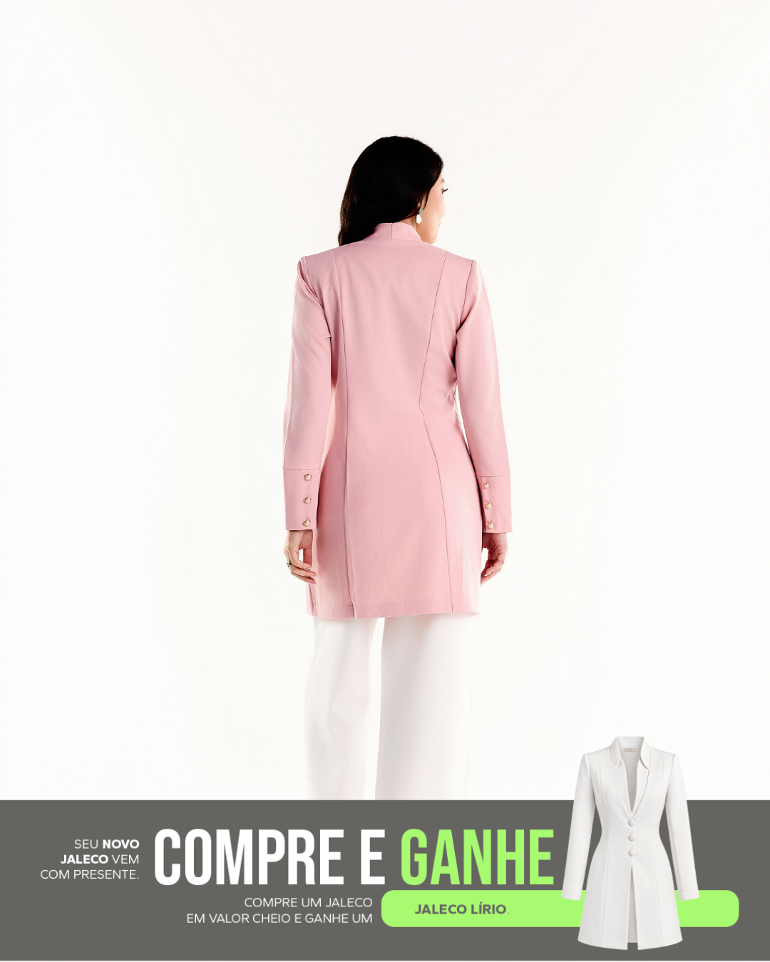 COMPRE Jaleco Deniz Candy Color & GANHE Jaleco Lírio Branco