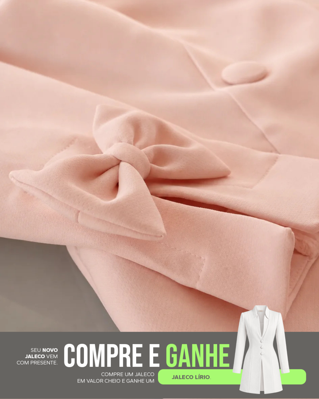 COMPRE Jaleco Fabulous Transpassado & Ganhe Jaleco Lírio Branco