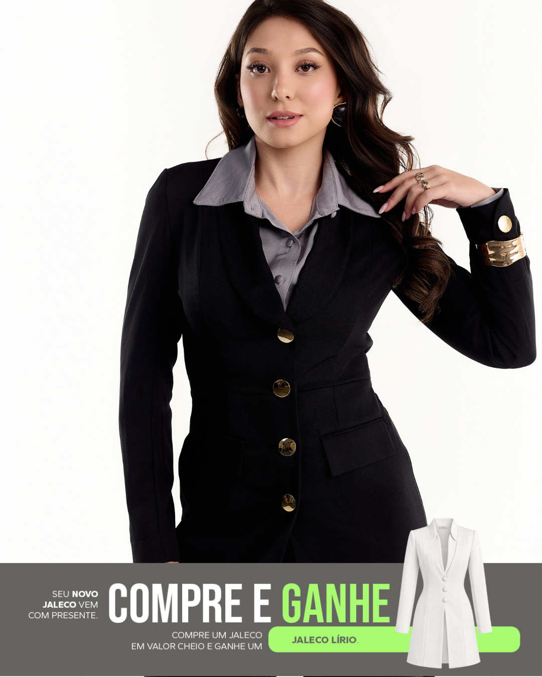 COMPRE Jaleco Ana & GANHE Jaleco Lírio Branco