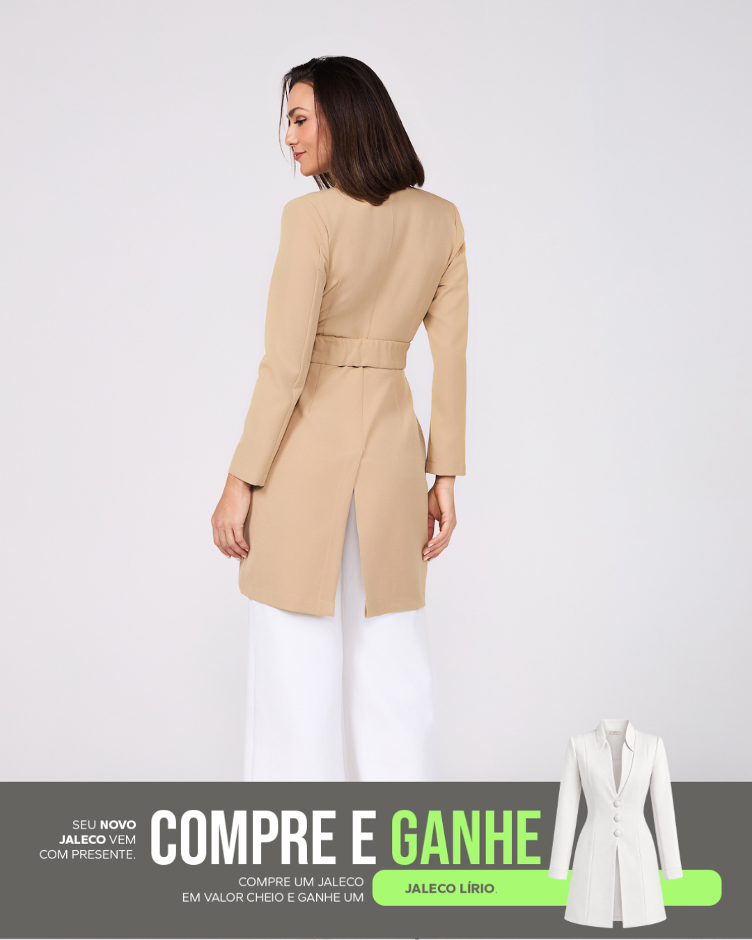 COMPRE Jaleco Rita & GANHE Jaleco Lírio Branco